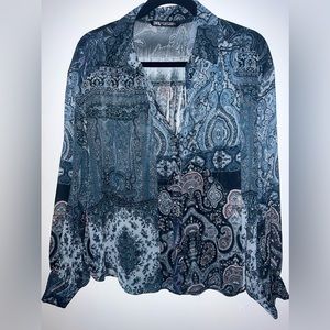 Sheer patterned blouse